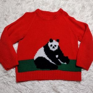 Vintage 80s Panda Sweater // Christmas // 4T